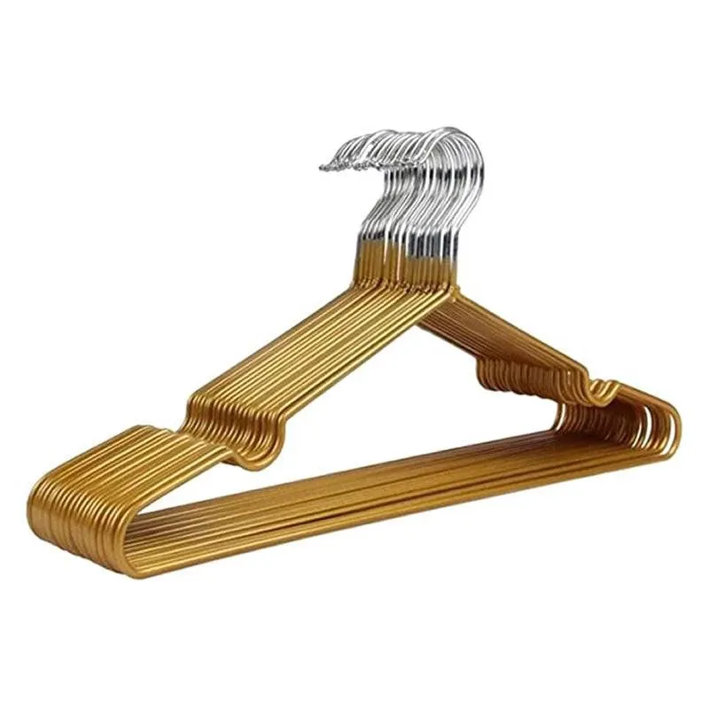 10-Piece Non-Slip Clothes Hangers Gold