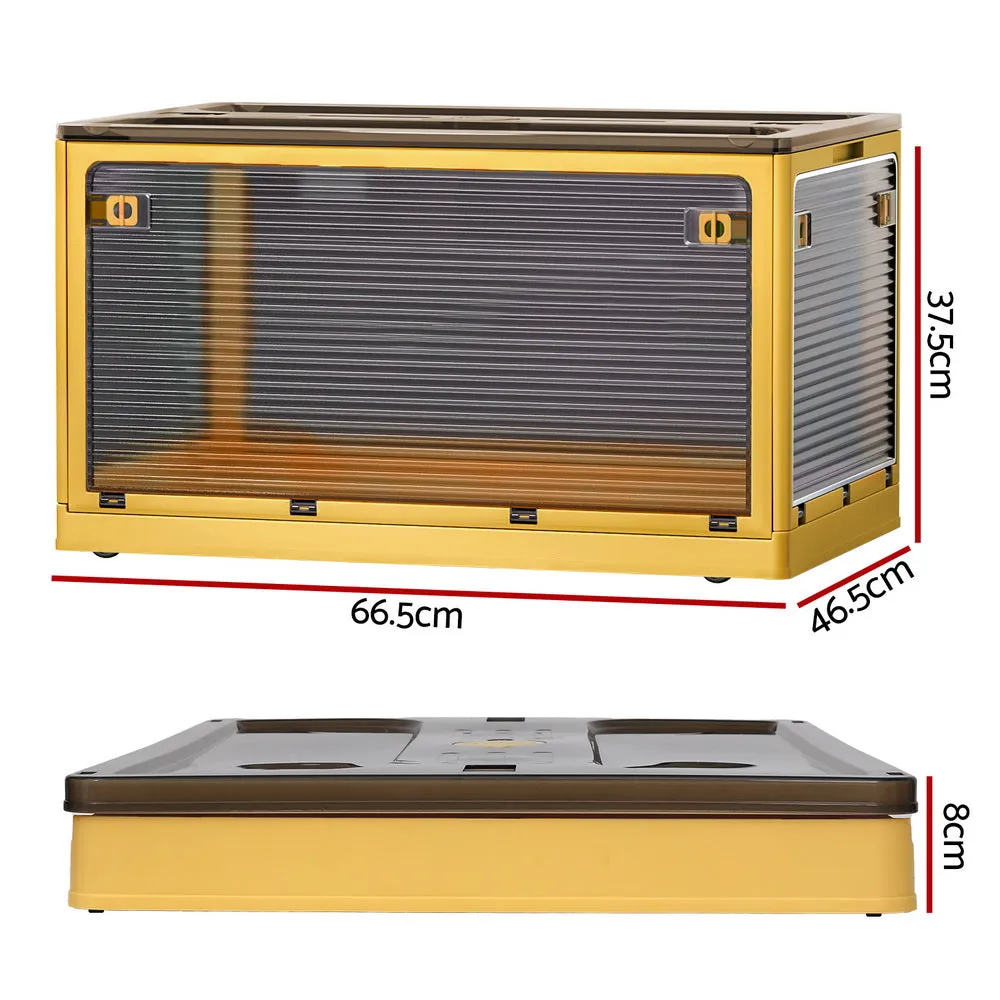 115L Transparent Foldable Stackable Storage Container Artiss