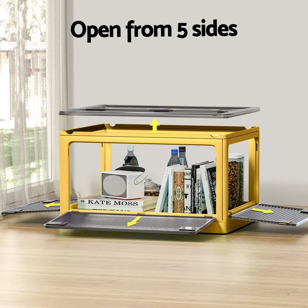 115L Transparent Foldable Stackable Storage Container Artiss