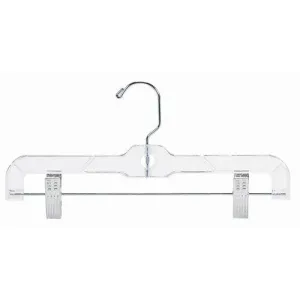 14" Clear Plastic Skirt/Pant Hangers (100/case)