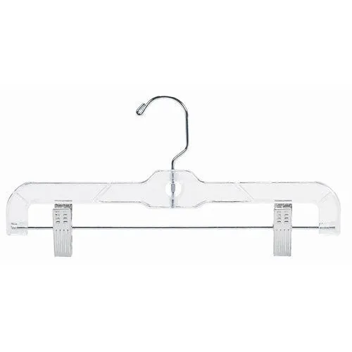 14" Clear Plastic Skirt/Pant Hangers (100/case)