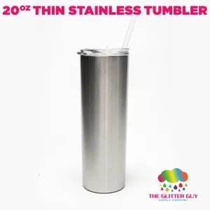 20 Oz Thin Stainless Steel Tumbler 6 Pack