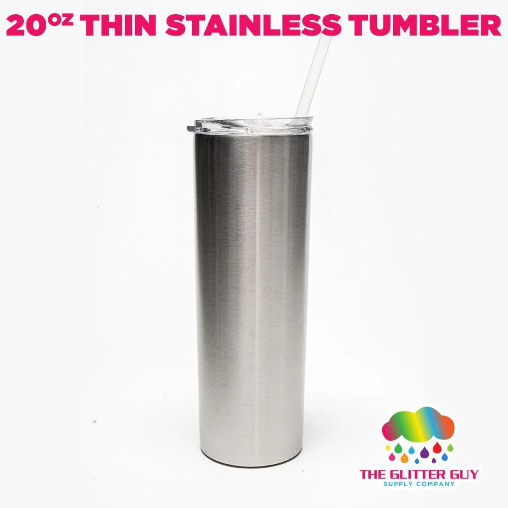 20 Oz Thin Stainless Steel Tumbler 6 Pack