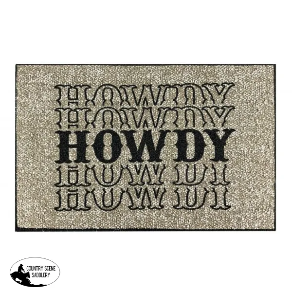 27" x 18" Howdy Echo Steer Welcome mat.