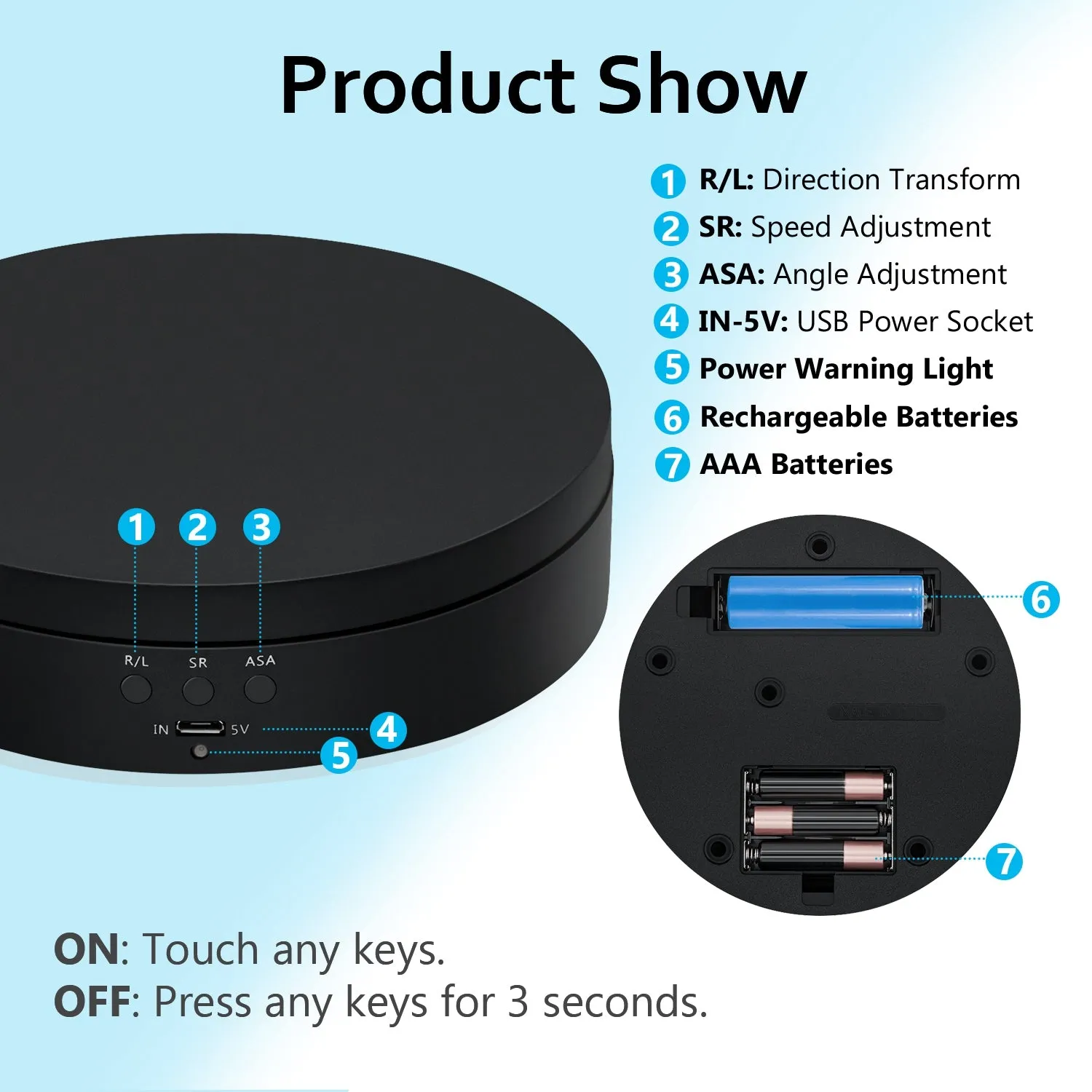 360° ROTATING DISPLAY STAND
