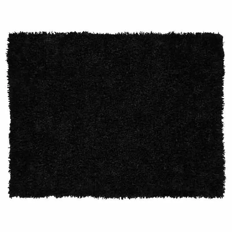 5' x 7' Comfy Shag Black Area Rug
