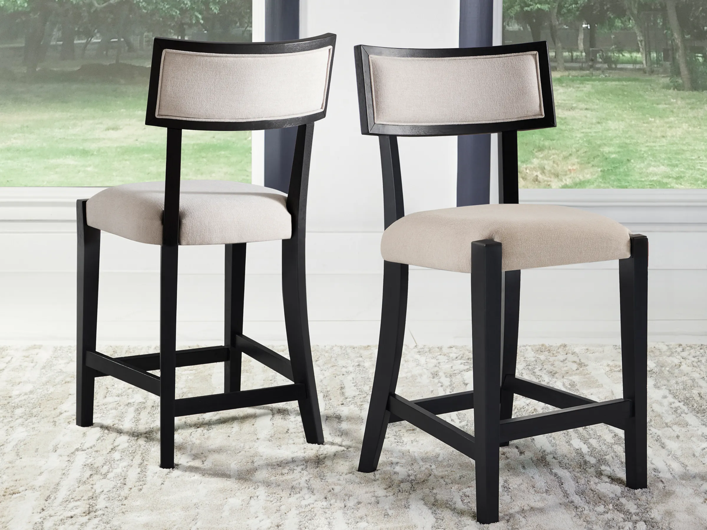 Avery Wood-Back Upholstered Counter Stool (2pk)