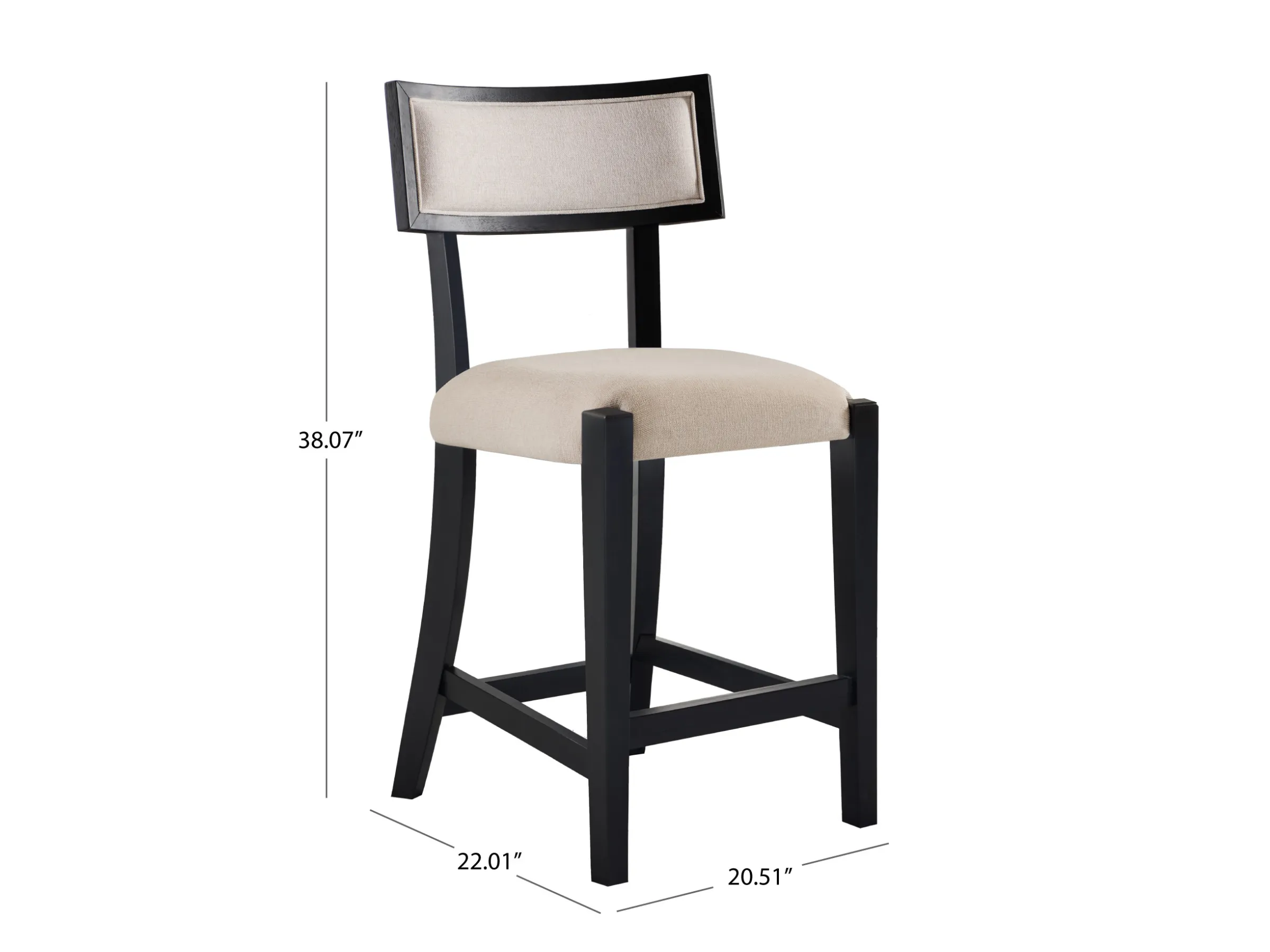 Avery Wood-Back Upholstered Counter Stool (2pk)