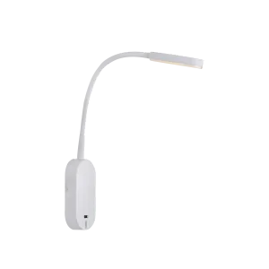 Burj 5.5W Dimmable LED Touch Wall Light with USB Port