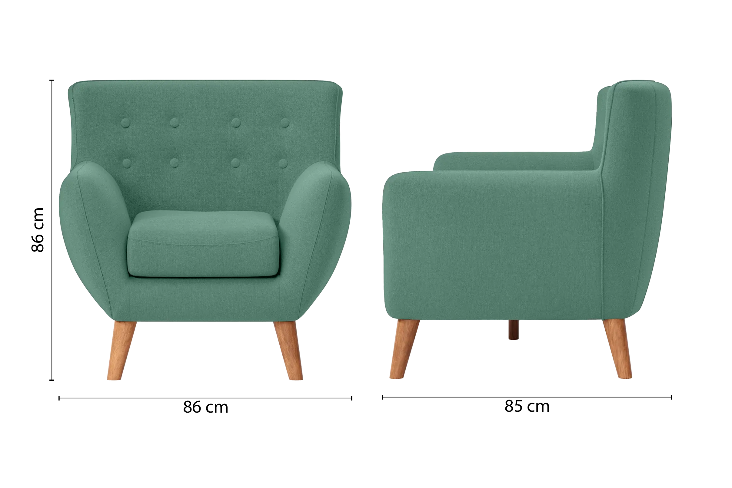 Casoria Armchair Mint Green Linen Fabric