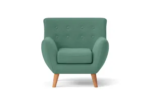 Casoria Armchair Mint Green Linen Fabric