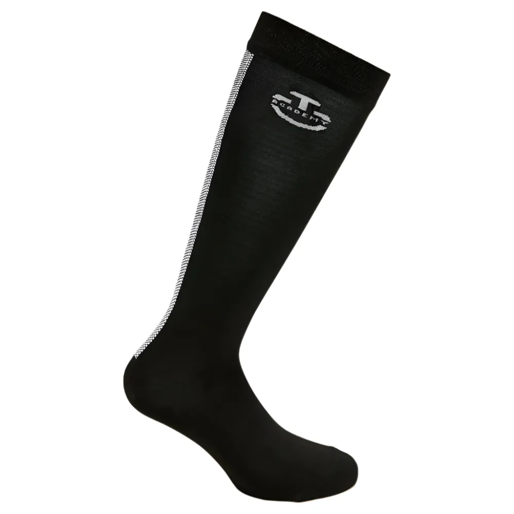 Cavalleria Toscana Academy Racing Stripe Socks - Black & Grey