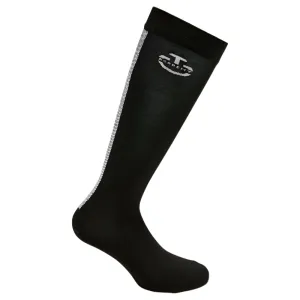 Cavalleria Toscana Academy Racing Stripe Socks - Black & Grey
