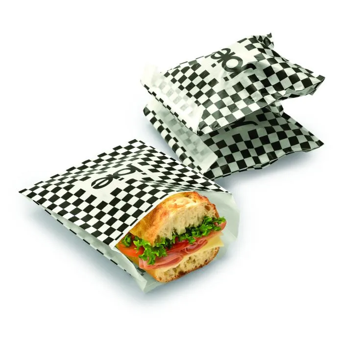 Checkered Glassine Bags  Set of 25