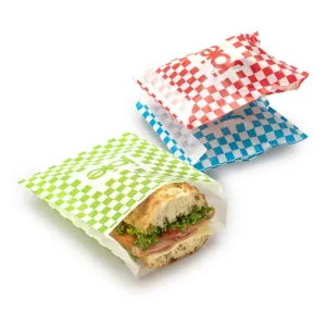 Checkered Glassine Bags  Set of 25