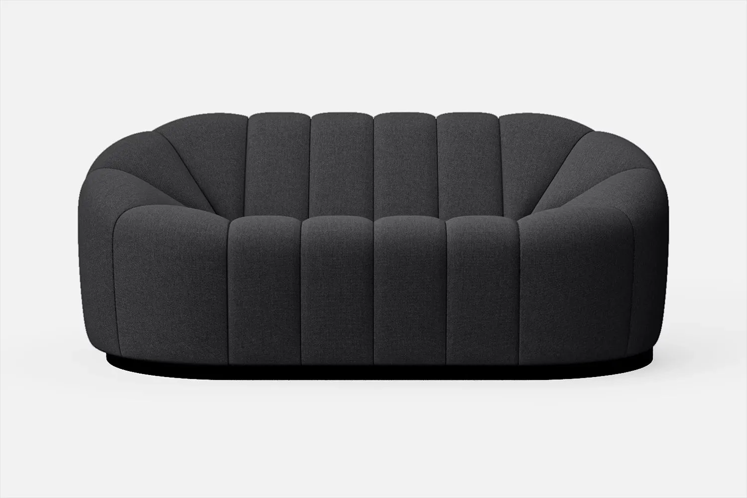 Columbia 2 Seater Sofa Dark Grey Linen Fabric