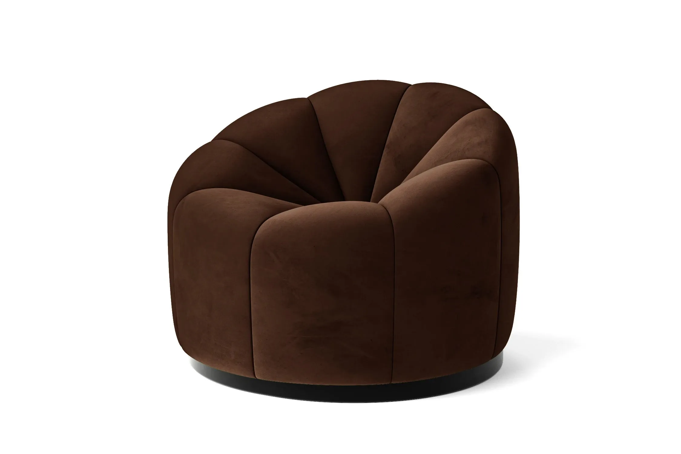 Columbia Armchair Coffee Brown Velvet