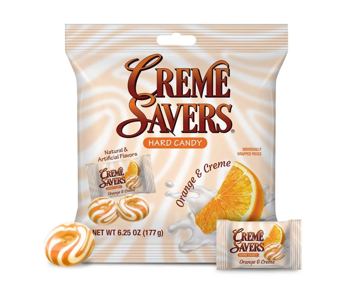 Creme Savers Orange & Creme Hard Candy 6.25 oz. Bags