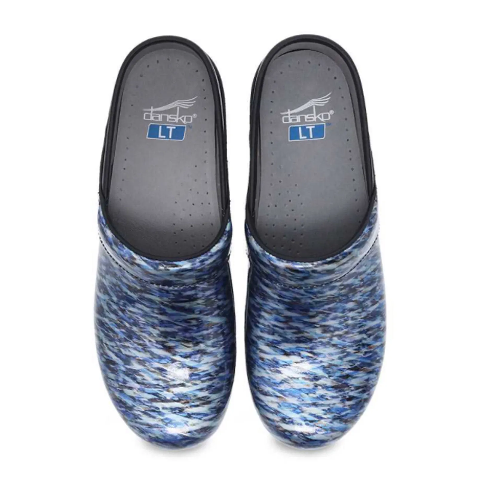 Dansko LT Pro Clog (Women) - Blue Waves Patent