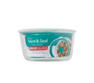 Décor Vent & Seal™ Glass Container, Round 500ml