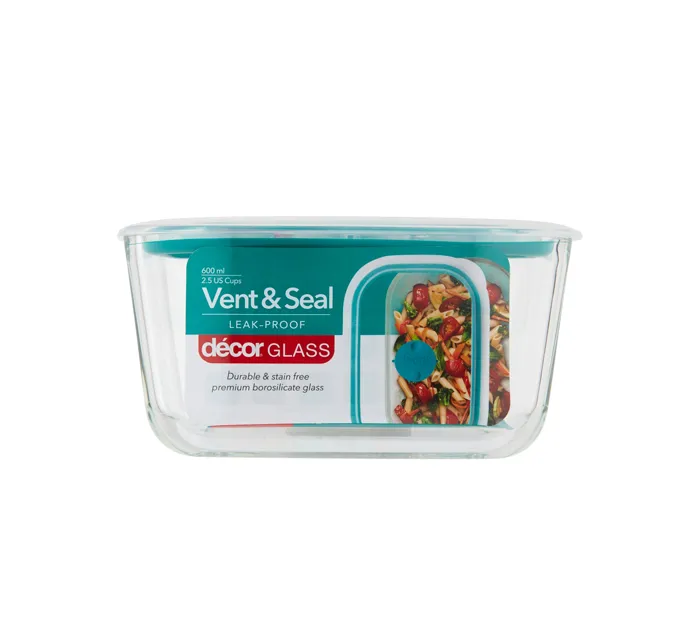 Décor Vent & Seal Glass Oblong 600ml