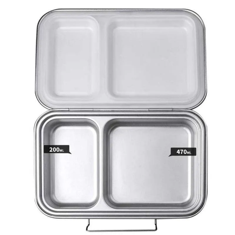 Ecococoon Stainless Steel Leakproof Bento Box - 2 compartment - Grape
