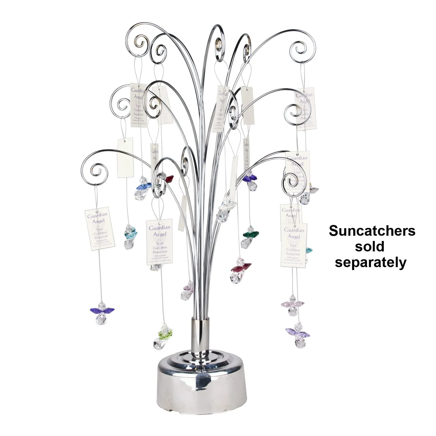 Fiddlehead Silver Rotating Tabletop Tree