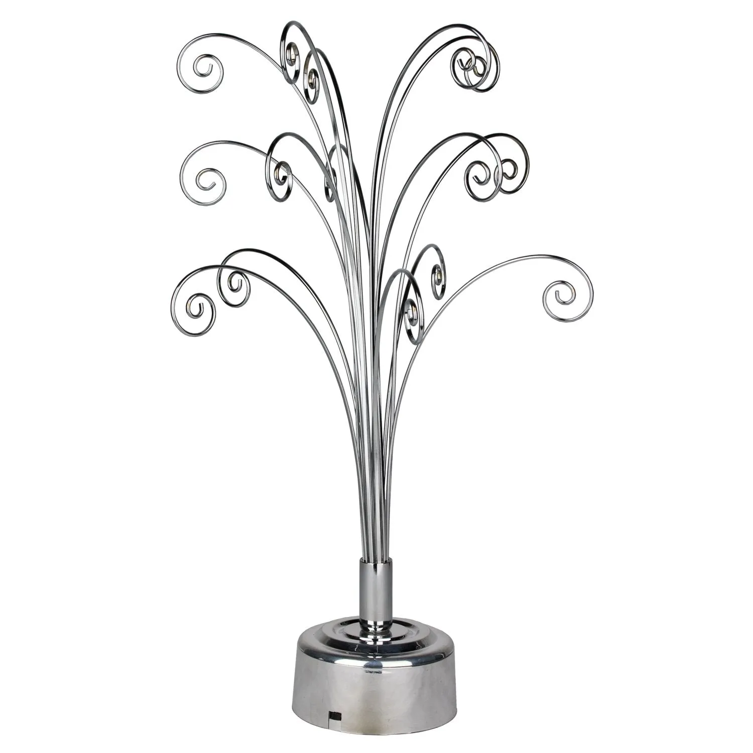 Fiddlehead Silver Rotating Tabletop Tree