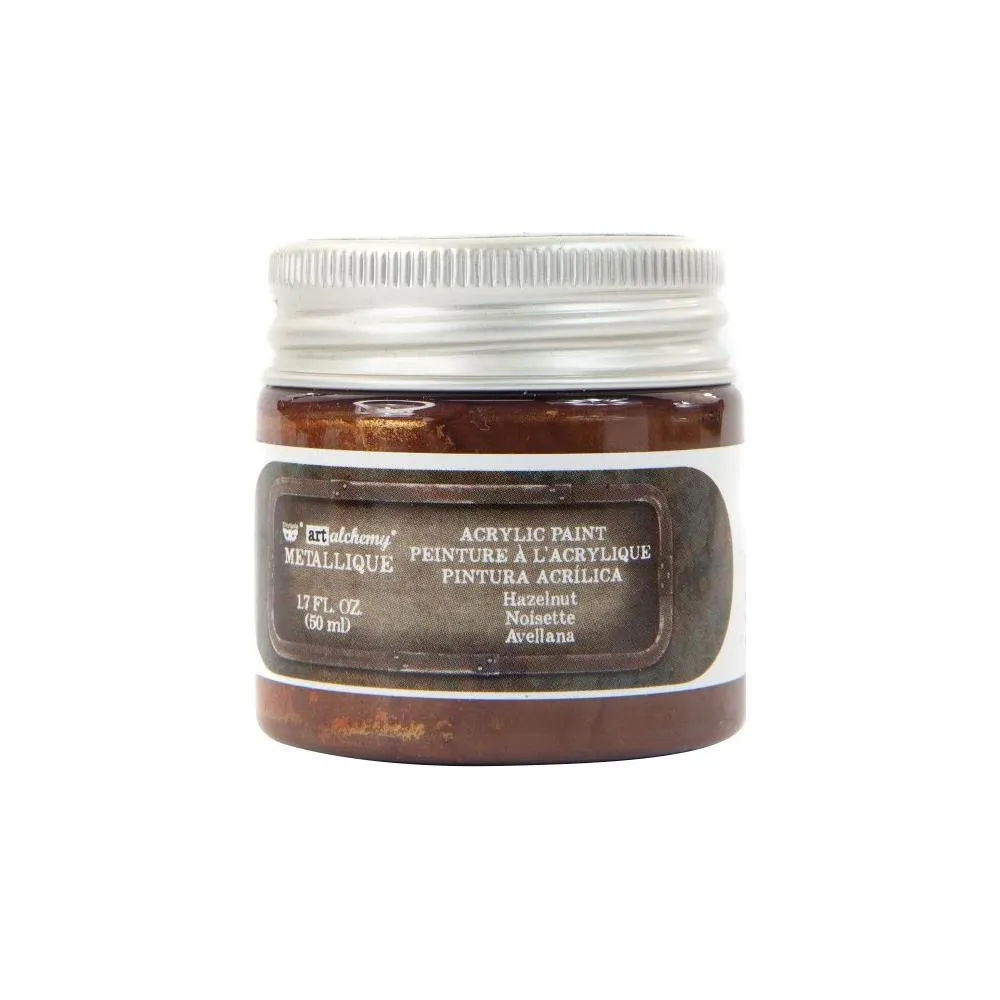 Finnabair Art Alchemy Metallique Acrylic Paint 1.7oz - Hazelnut*