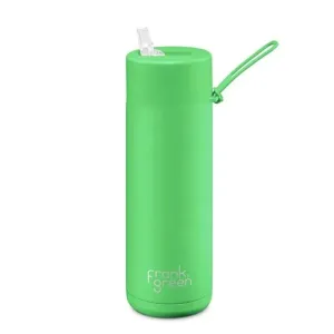 Frank Green Ceramic 20oz Straw Bottle - Neon Green