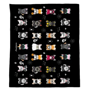 Frenchie Halloween Blanket | French Bulldogs in costumes