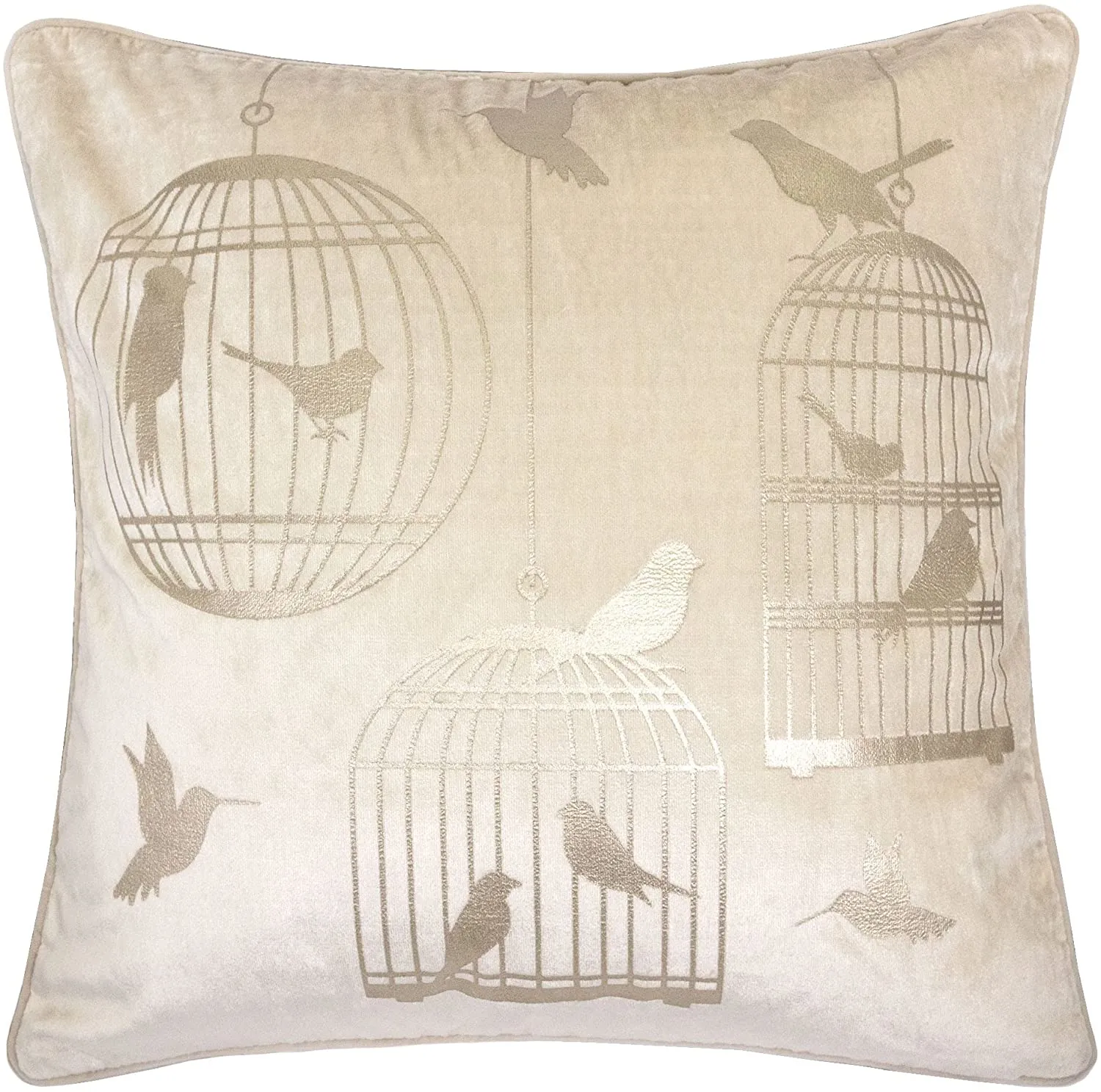 Ivory Bird Luxury Pillow