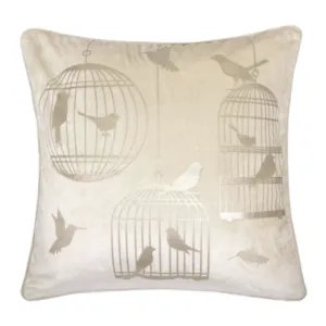 Ivory Bird Luxury Pillow