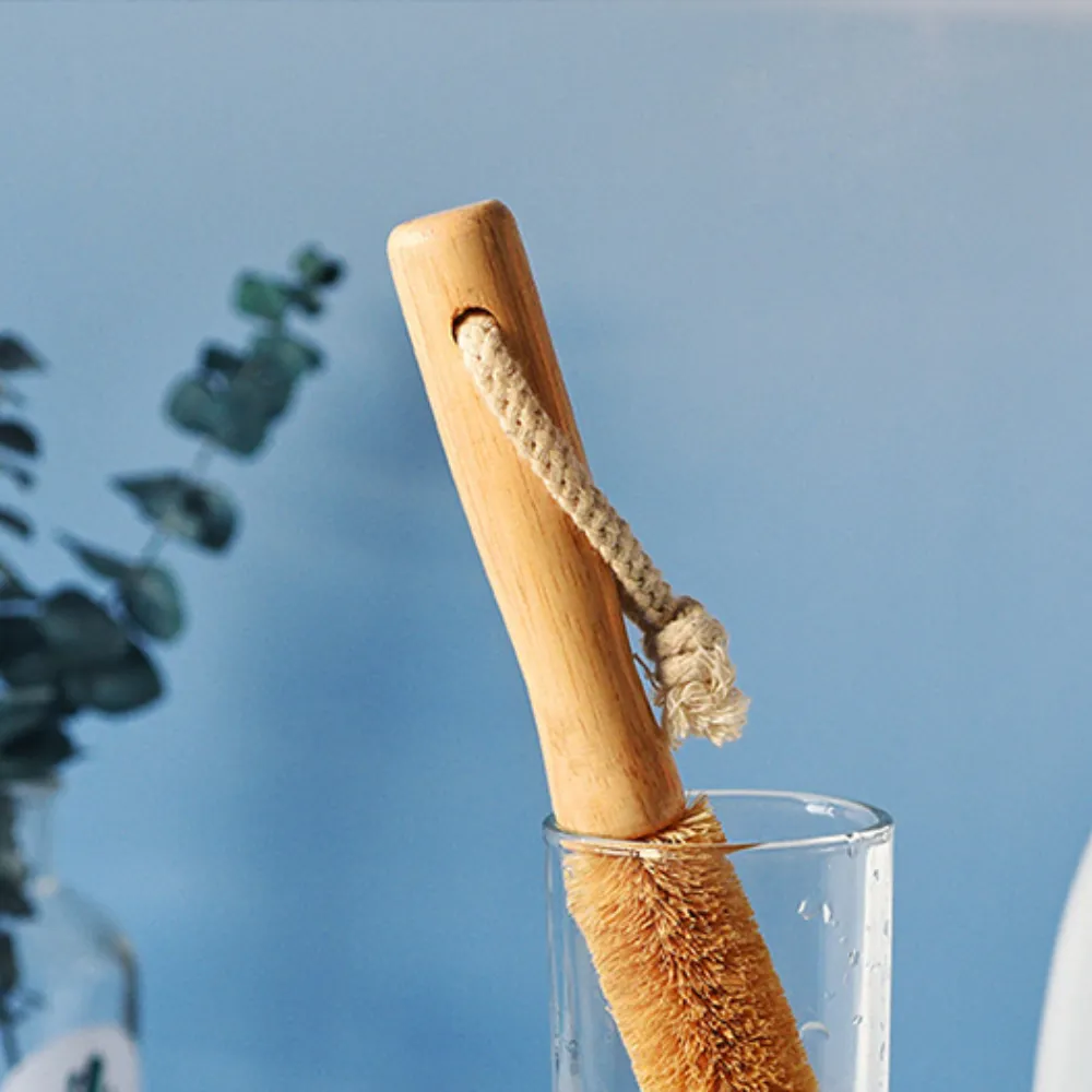 Japanese Imported Coconut Bristle Brush with Long Handle