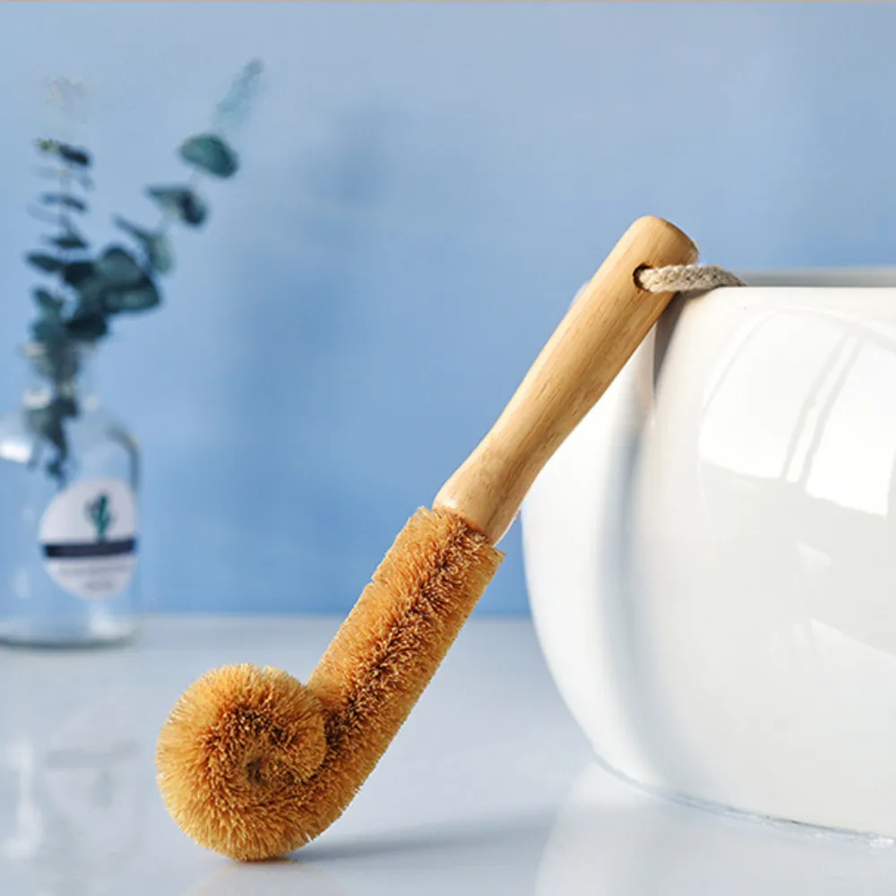 Japanese Imported Coconut Bristle Brush with Long Handle