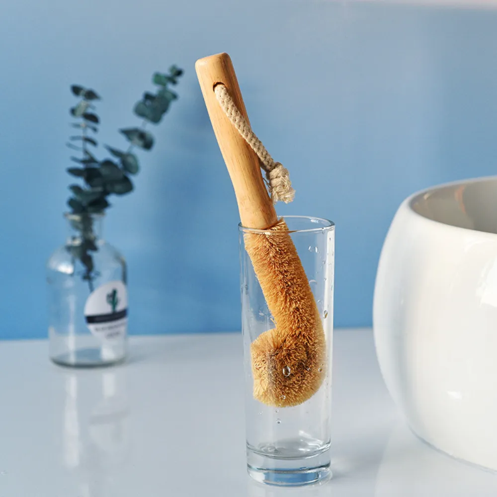 Japanese Imported Coconut Bristle Brush with Long Handle