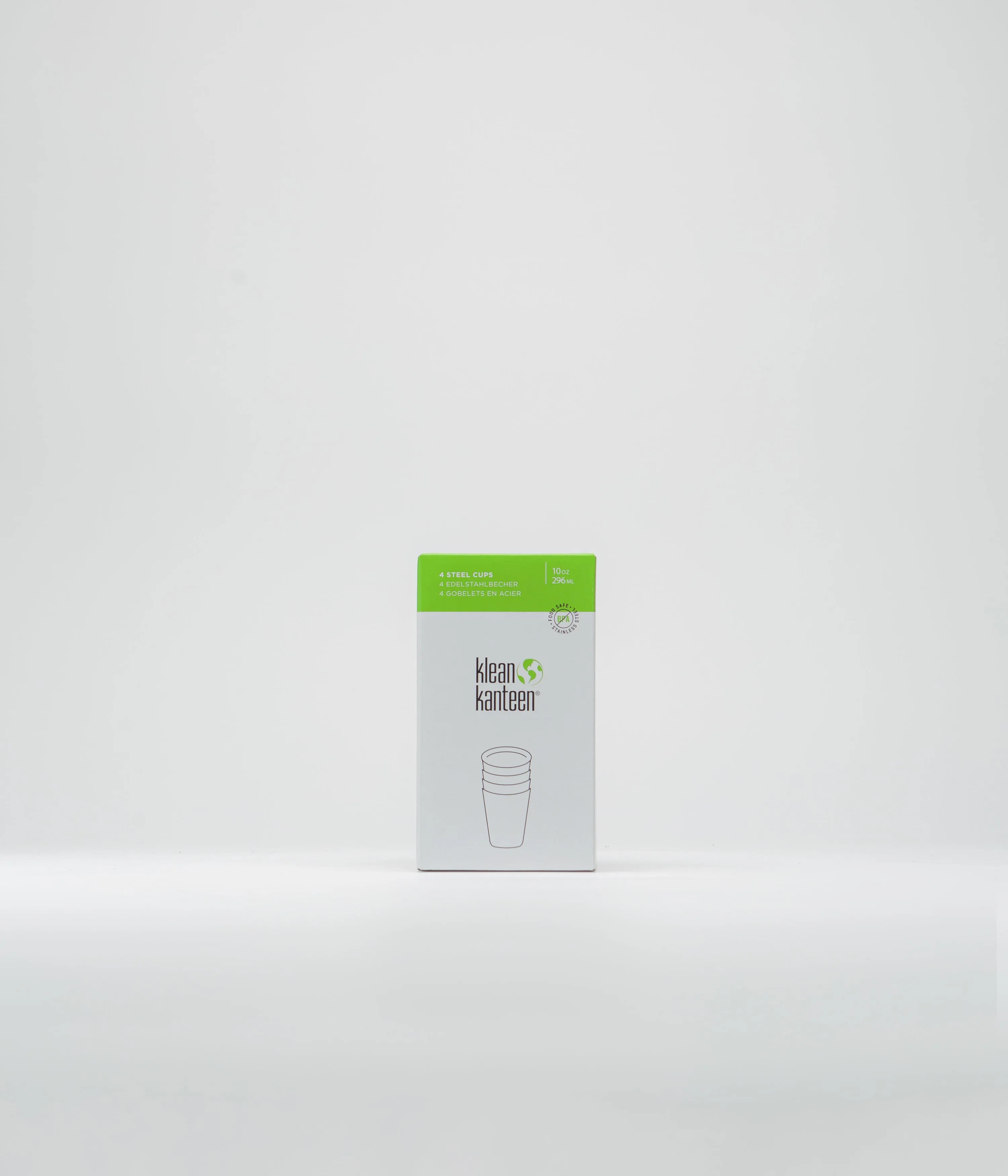 Klean Kanteen 296ml Brushed Stainless Steel Cup - 4 Pack
