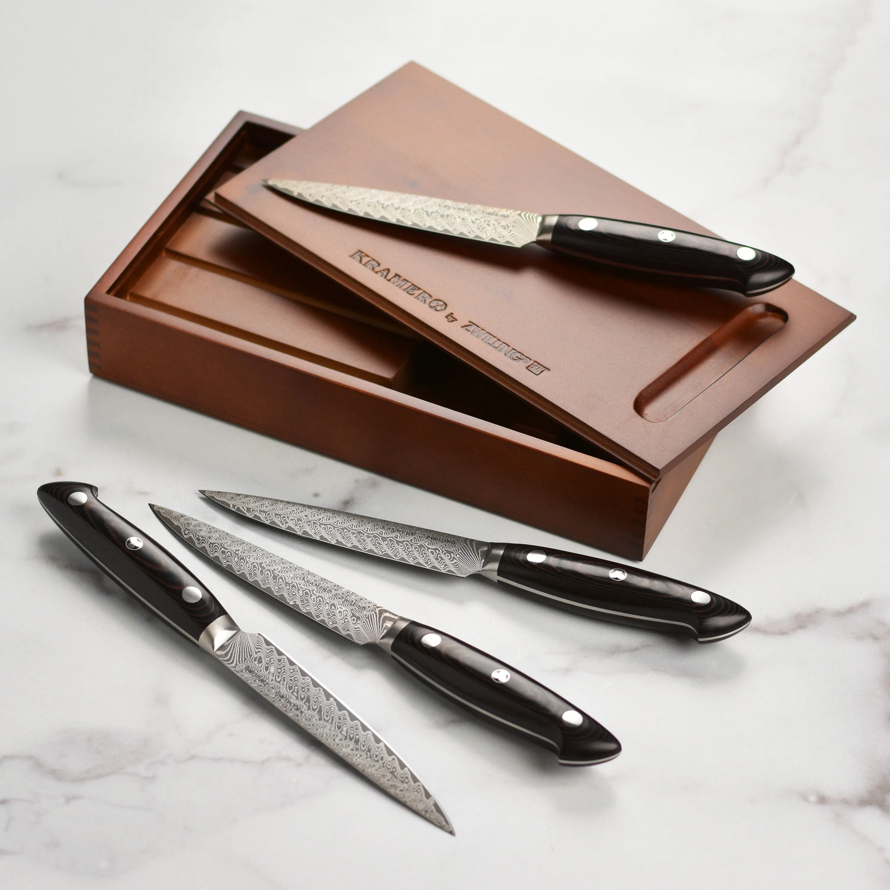 Kramer 4 Slot Wood Steak Knife Storage Box