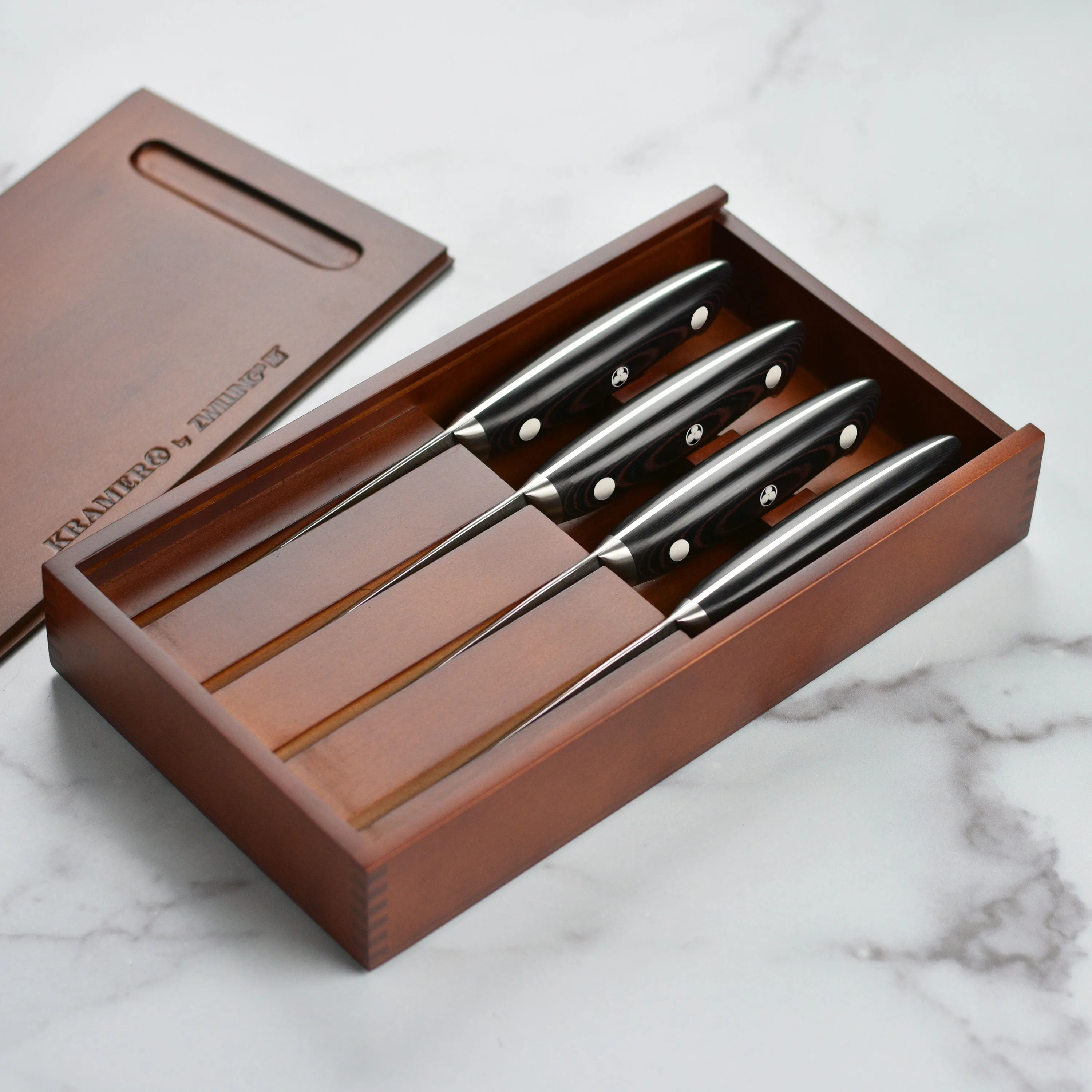 Kramer 4 Slot Wood Steak Knife Storage Box