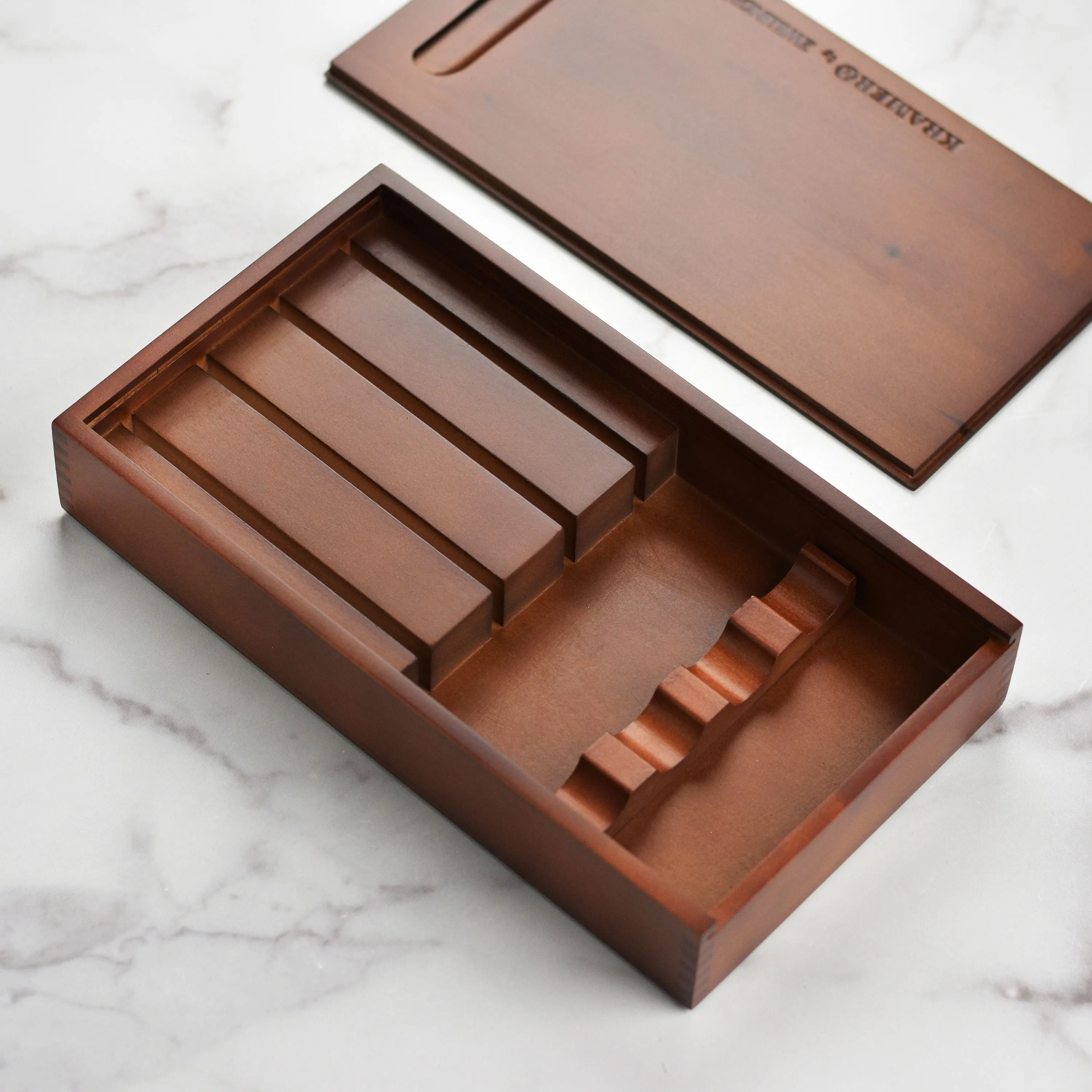 Kramer 4 Slot Wood Steak Knife Storage Box