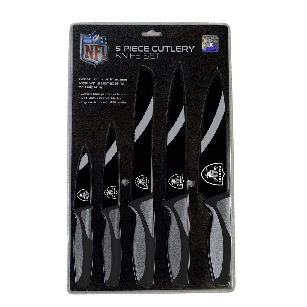 Las Vegas Raiders 5 Piece Knife Set (OUT OF STOCK)