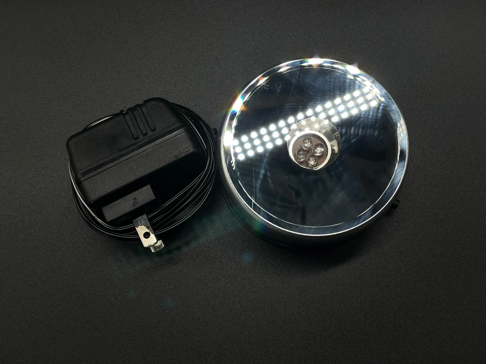 LED Rotating Base Light - Color Changing - Round Shape - 3.9 x 0.79 inches
