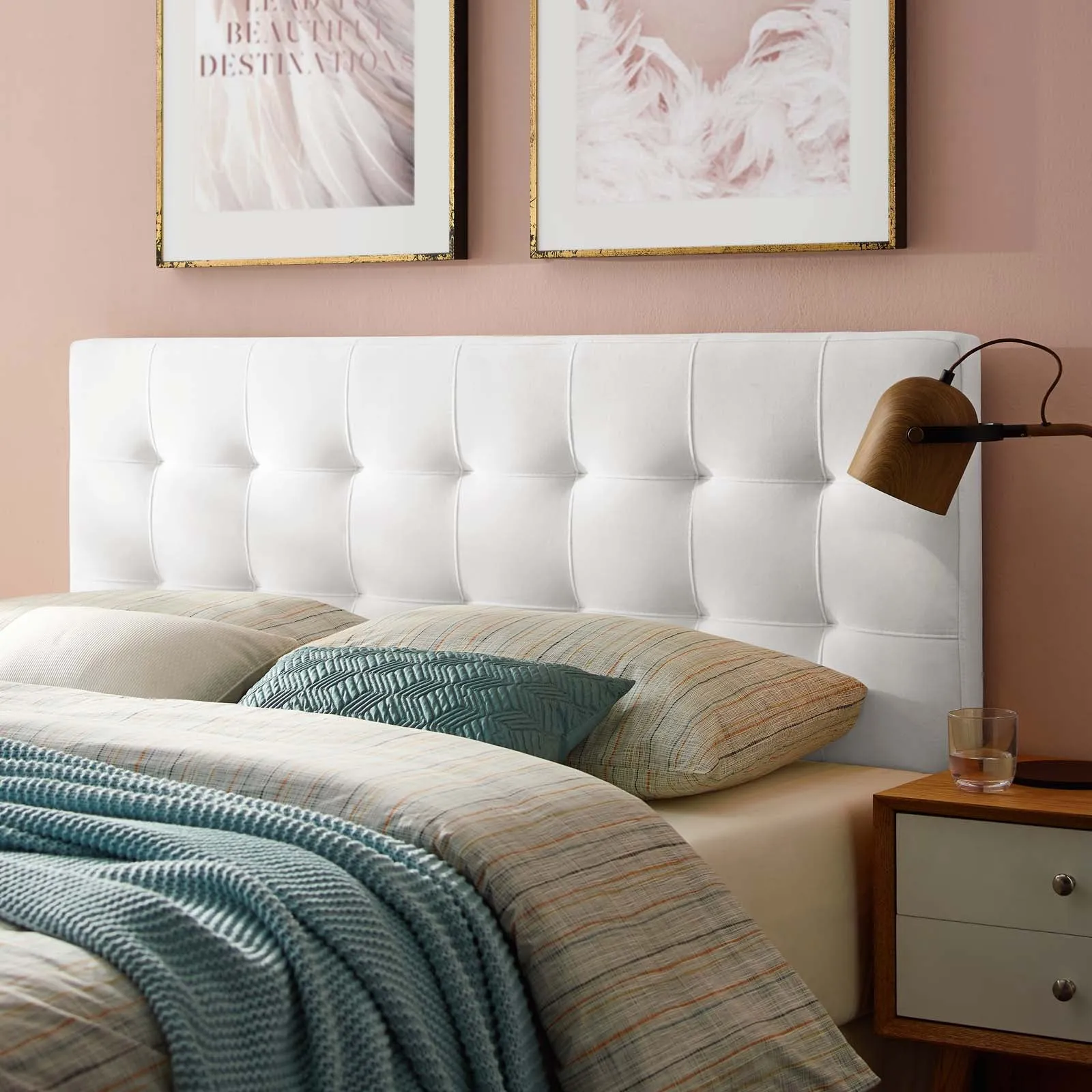 Lily  Biscuit Tufted Performance Velvet Headboard