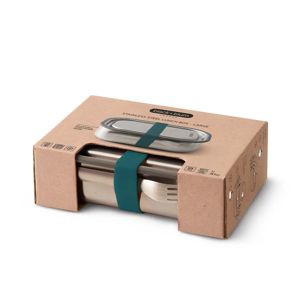 Lunch Box Large Stainless Steel  by Black   Blum