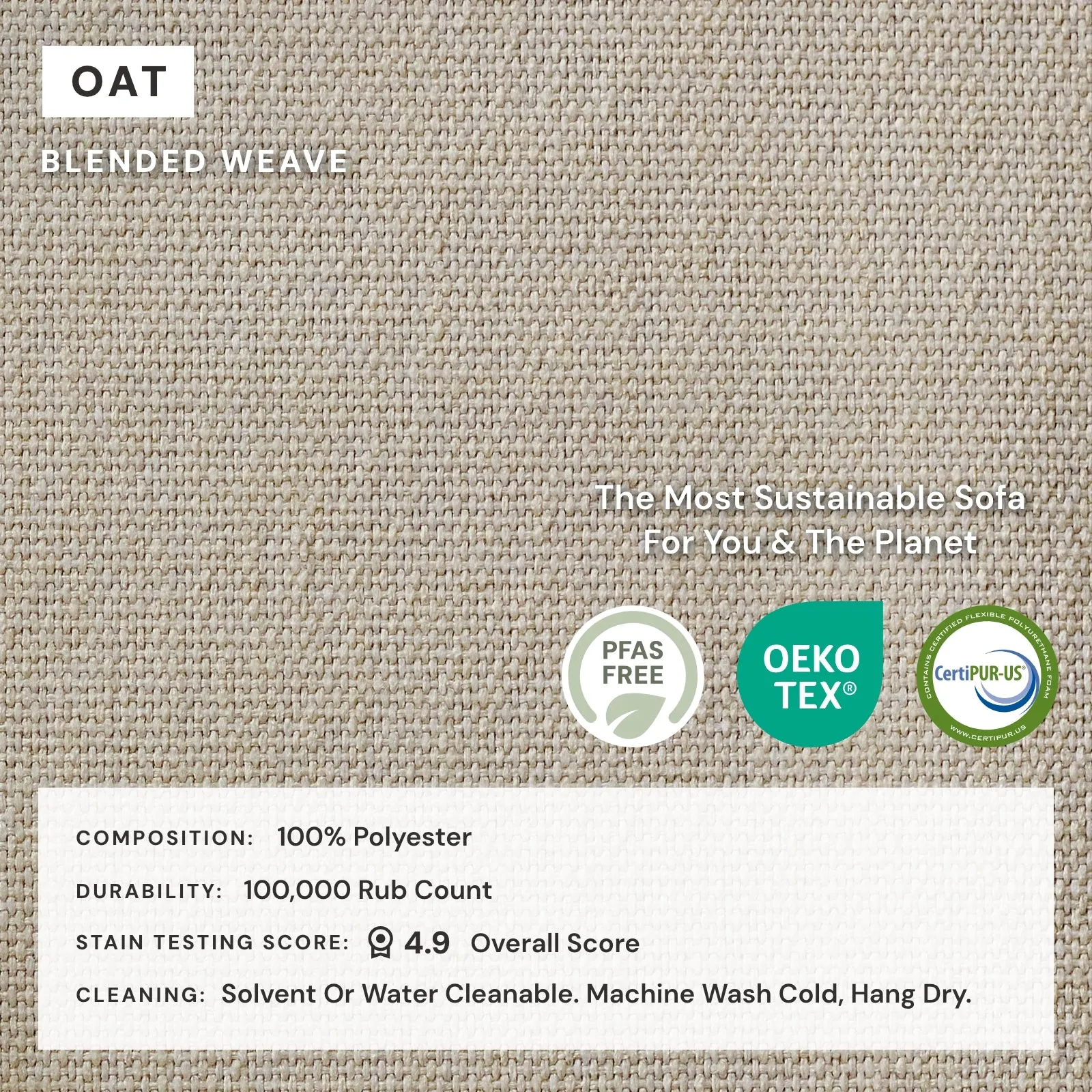 Modular Washable 7-Seater Open-Ends U-Sectional in Oat | Deluxe  Seat | Contour Pillow