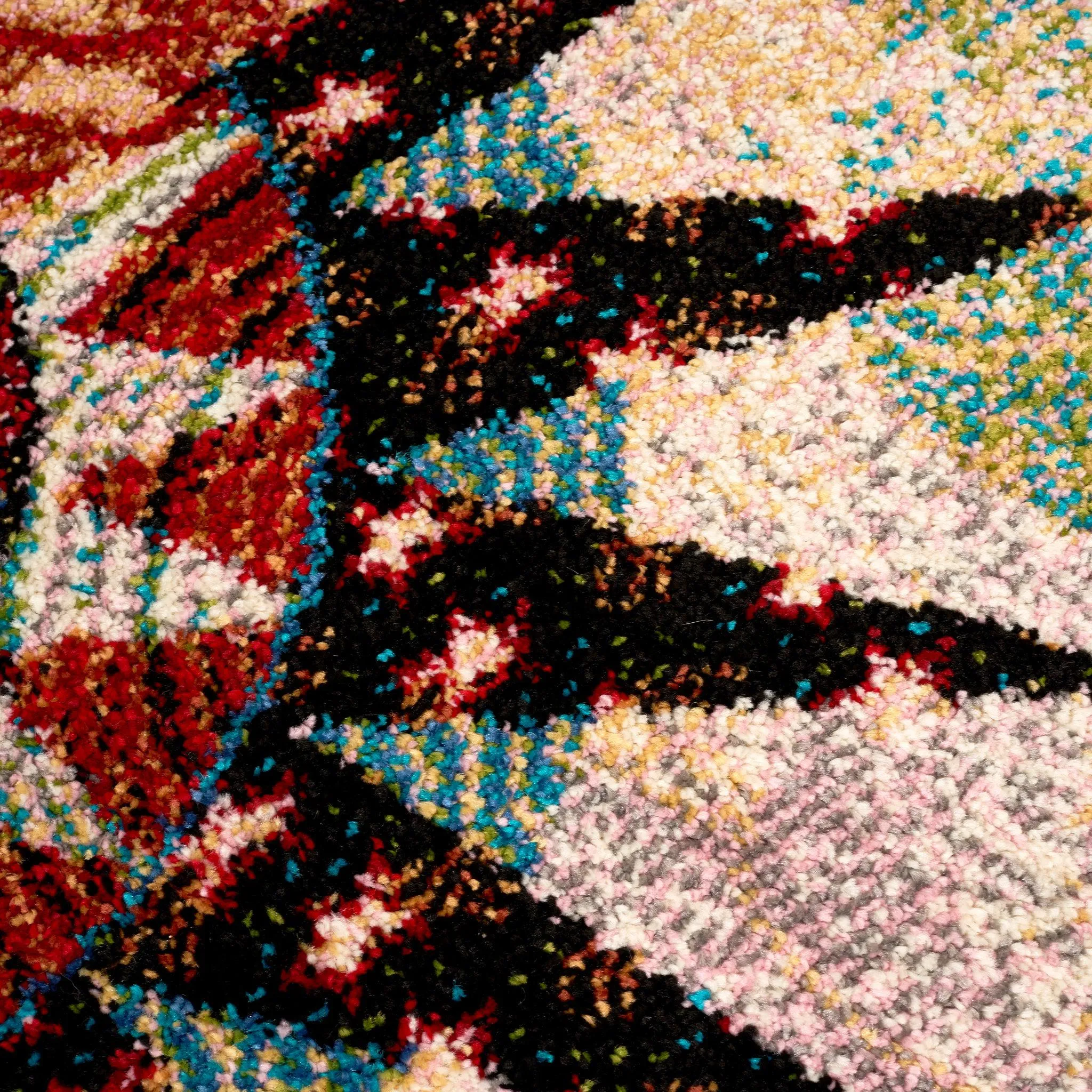Multicoloured Mandala Rug - Rainbow