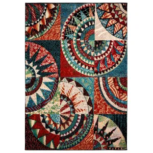 Multicoloured Mandala Rug - Rainbow