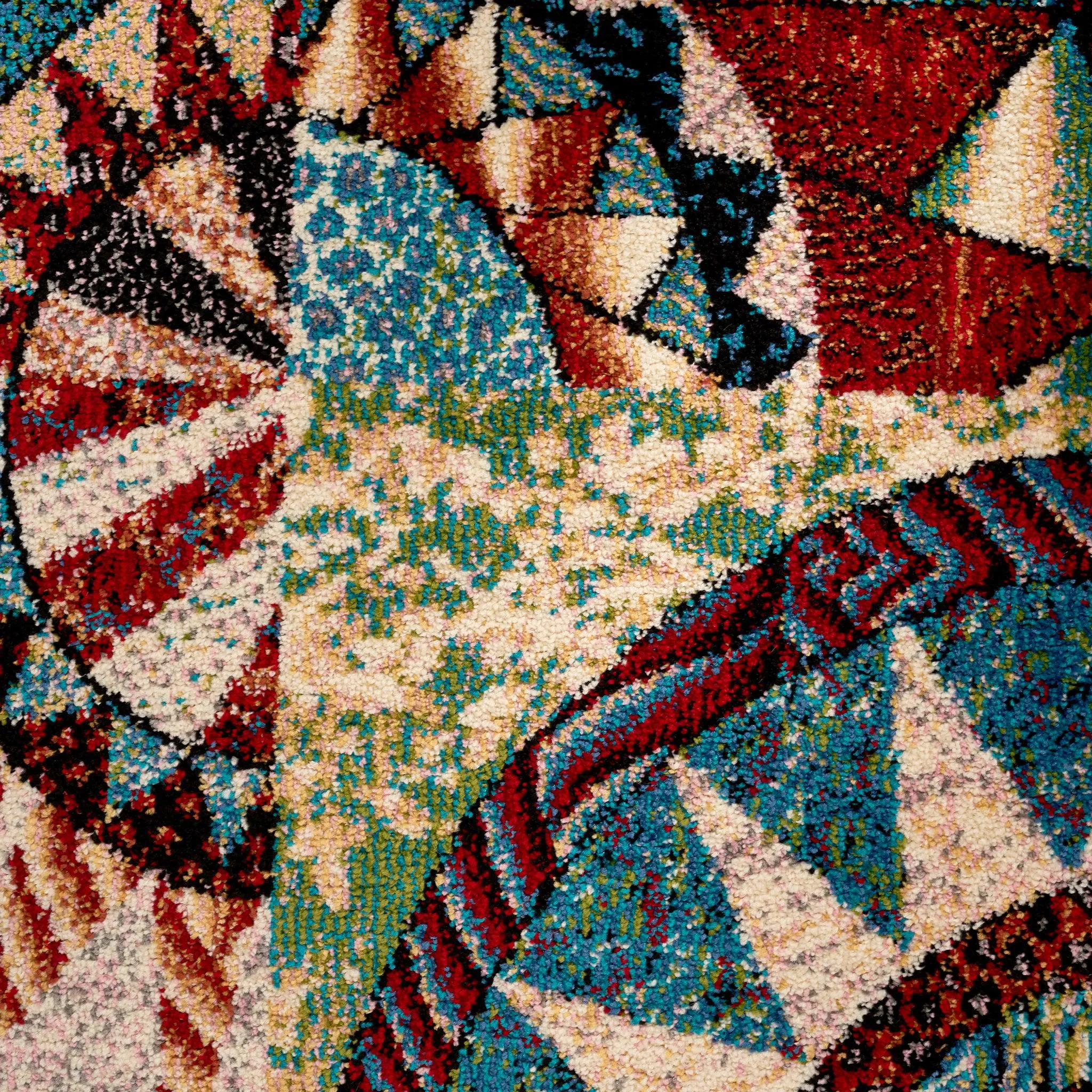 Multicoloured Mandala Rug - Rainbow