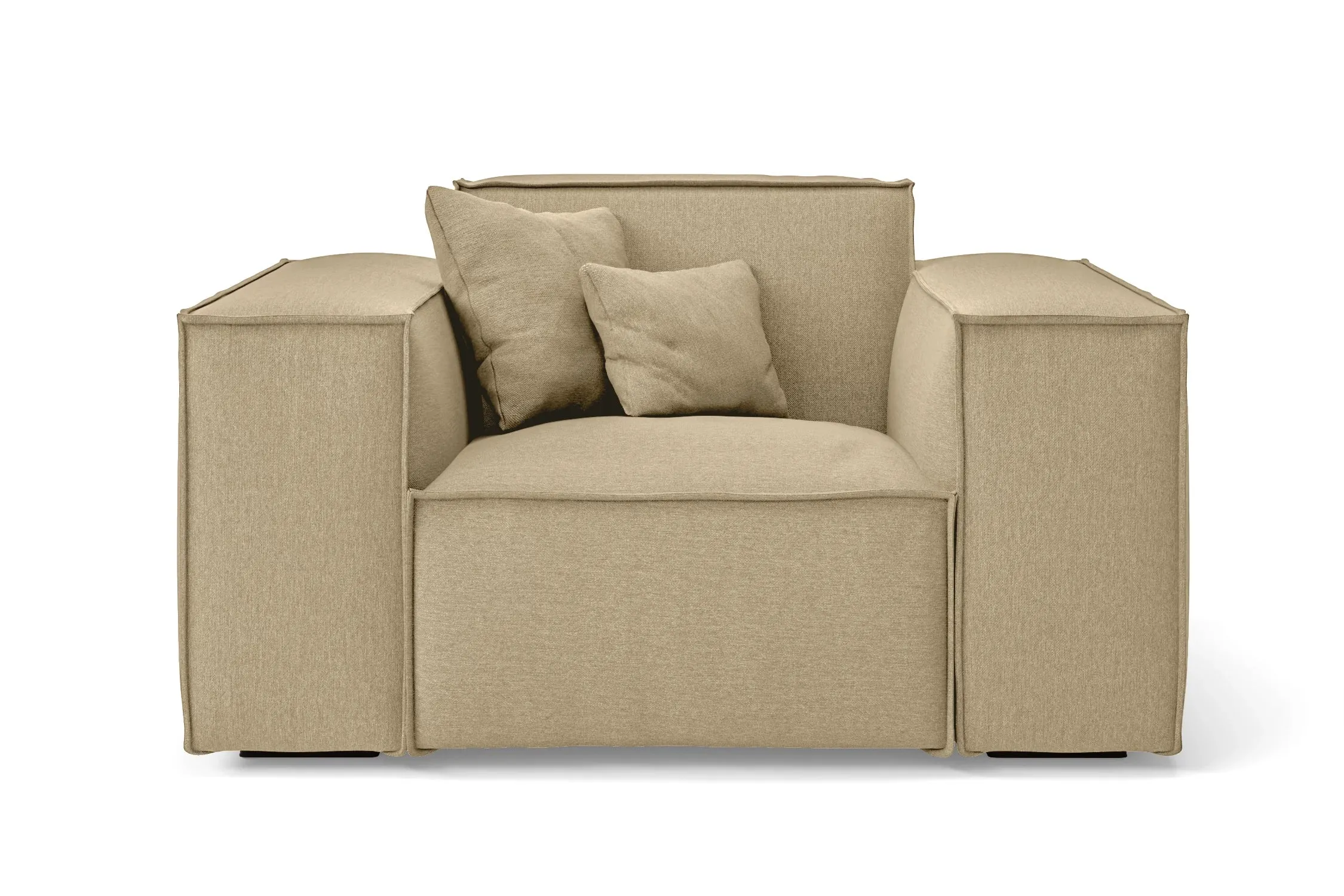 Naples Armchair Beige Linen Fabric