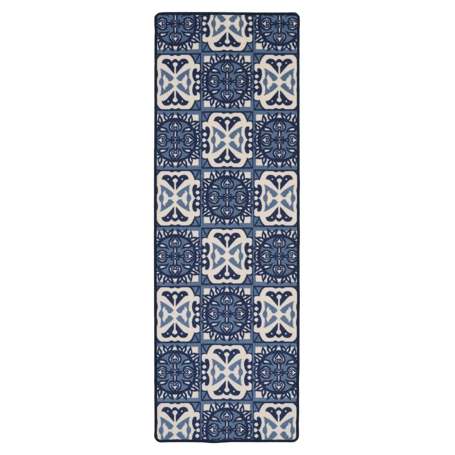 Non Slip Blue Mosaic Mat